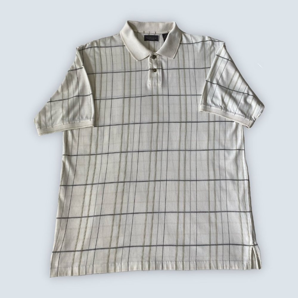Van Heusen Short Sleeve Beige Button Up